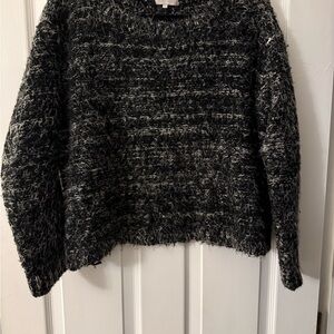 1. State Textured Black and Gray Sweater
